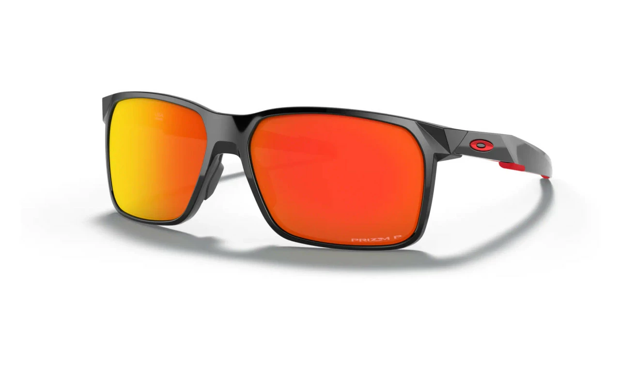 Oakley - Portal X Performance And Lifestyle Sunglasses - Polished Black Frame And Arms: Prizm Deep H2O Prizm Ruby Polarised Lenses - Image 3