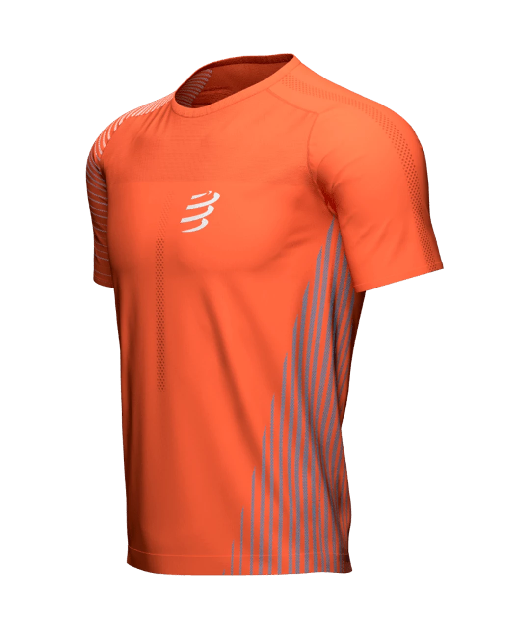 Compressport - Performance Short Sleeve Tshirt - Men's - Orangeade/Fjord Blue