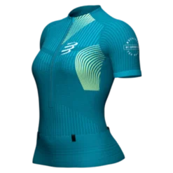 Compressport - Trail Postural Short Sleeve Top - Women's - Enamel/Paradise Green