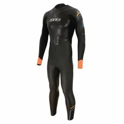 Zone 3 Zone3 - Men's Aspect 'Breaststroke' Wetsuit - Black/Blue/Orange - 2023