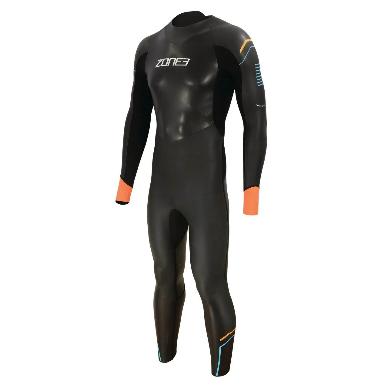 Zone 3 Zone3 - Men's Aspect 'Breaststroke' Wetsuit - Black/Blue/Orange - 2023