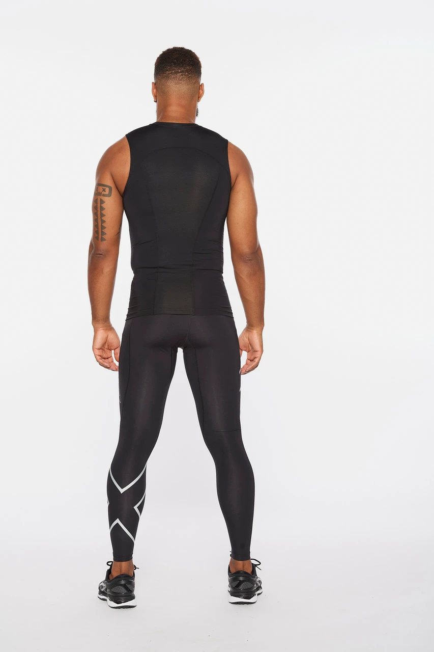 2XU - Men's Core Compression Sleeveless Top - Black/Silver - 2023 - Image 13