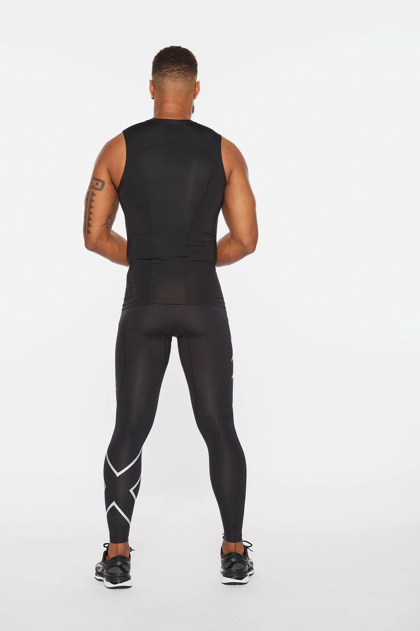 2XU - Men's Core Compression Sleeveless Top - Black/Silver - 2023 - Image 11