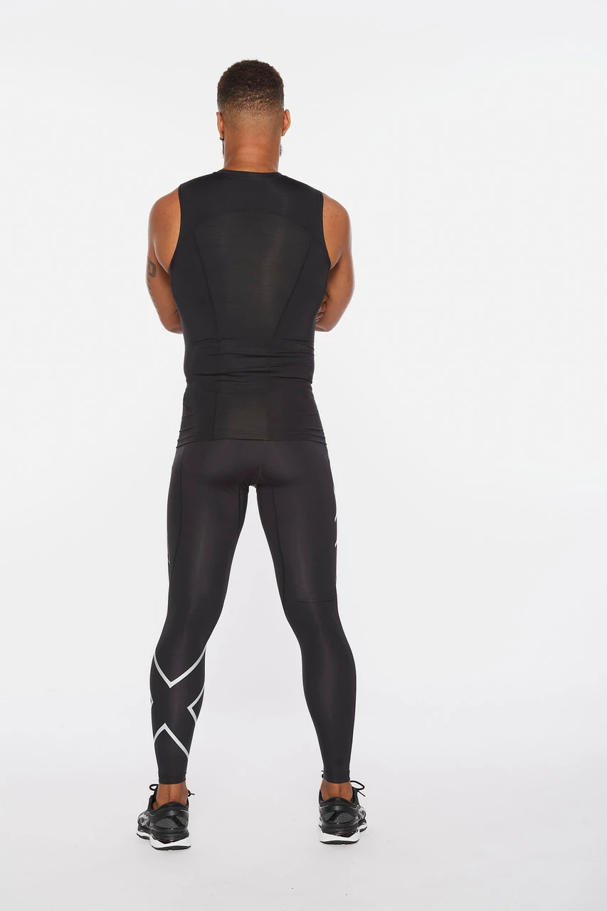 2XU - Men's Core Compression Sleeveless Top - Black/Silver - 2023 - Image 10