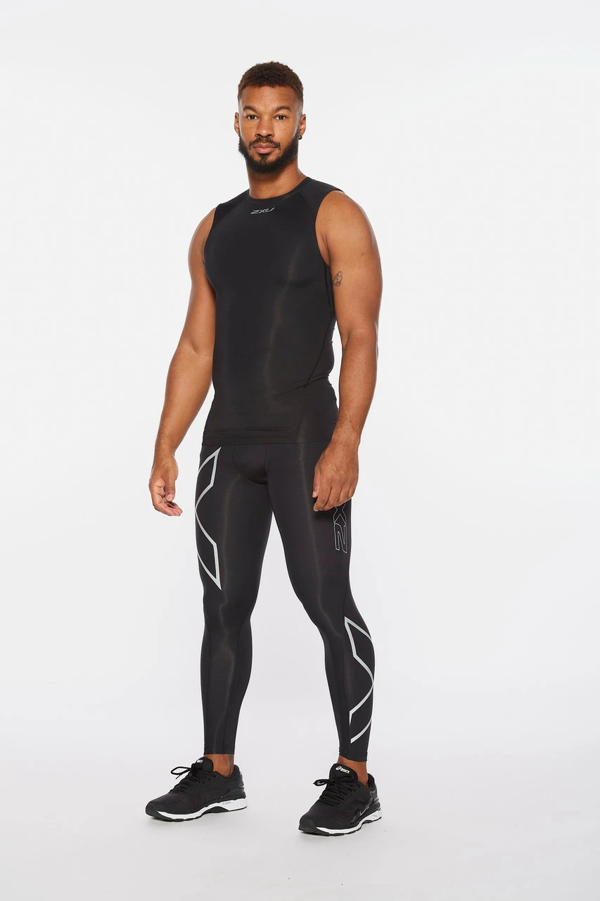 2XU - Men's Core Compression Sleeveless Top - Black/Silver - 2023 - Image 14