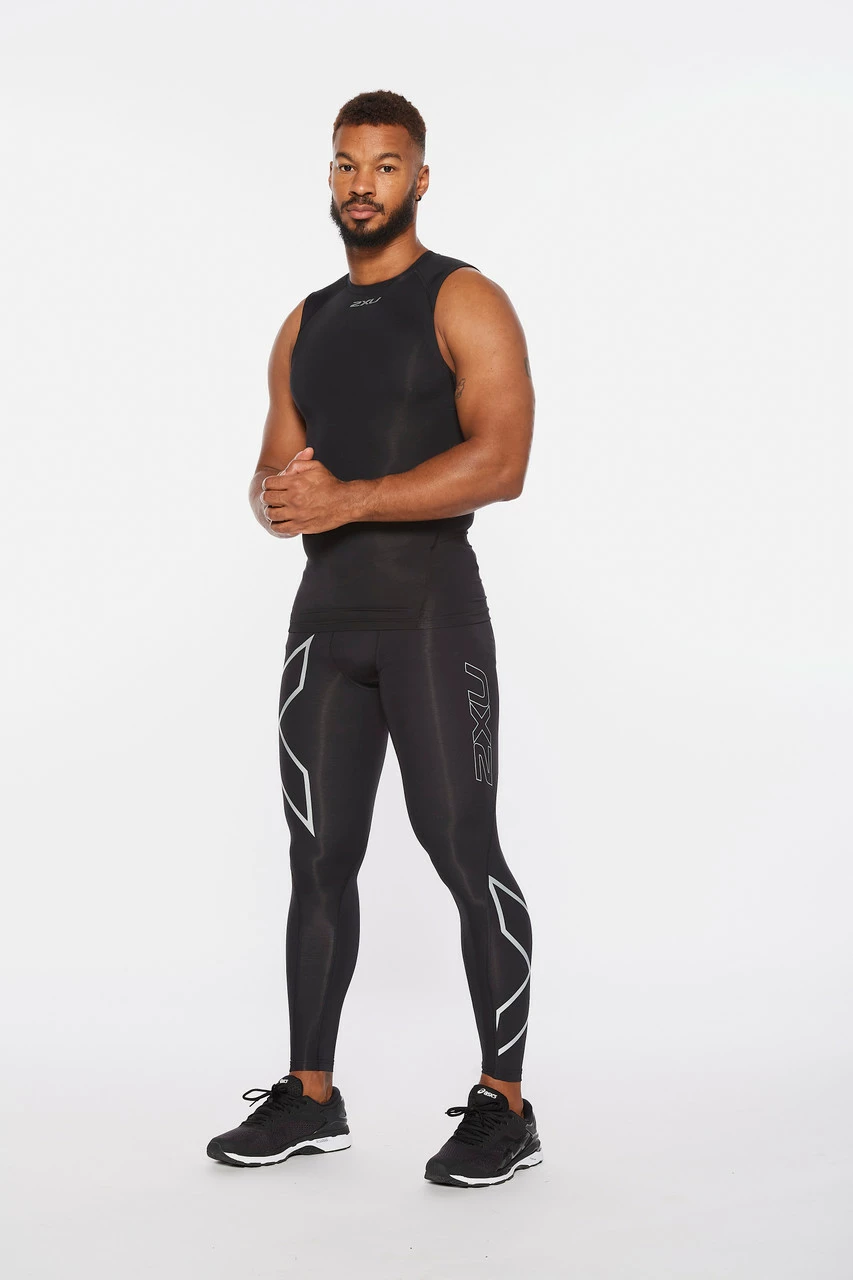 2XU - Men's Core Compression Sleeveless Top - Black/Silver - 2023 - Image 12