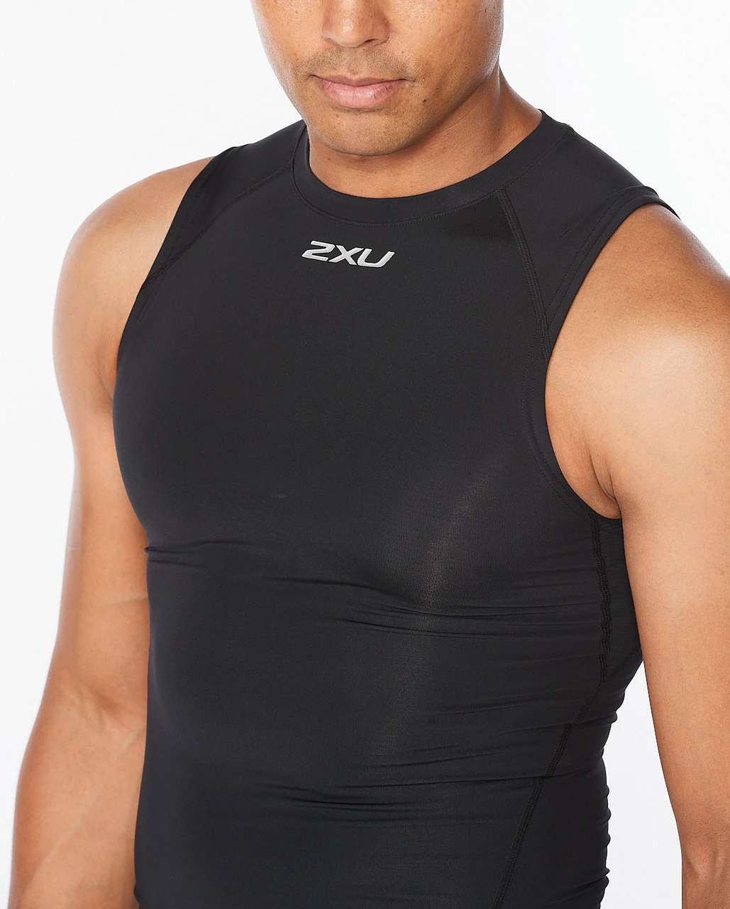 2XU - Men's Core Compression Sleeveless Top - Black/Silver - 2023 - Image 6