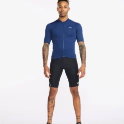 2XU - Aero Cycle Short Sleeve Jersey - Men's - Medieval/White Reflective - 2023