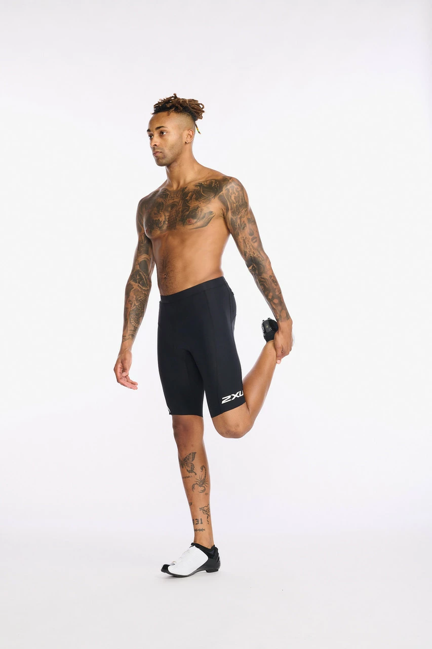 2XU - Aero Cycle Shorts - Men's - Black/White Reflective - 2023