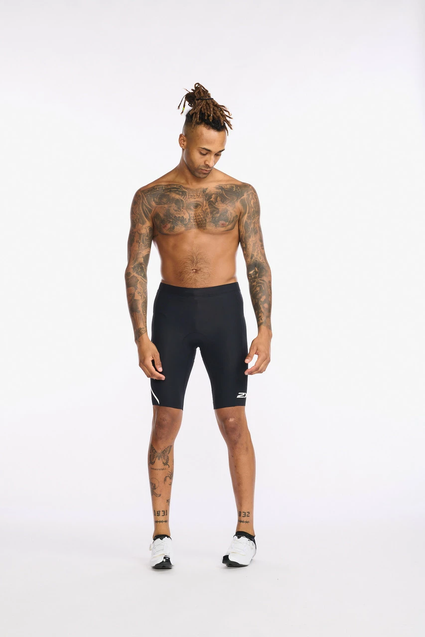 2XU - Aero Cycle Shorts - Men's - Black/White Reflective - 2023 - Image 10