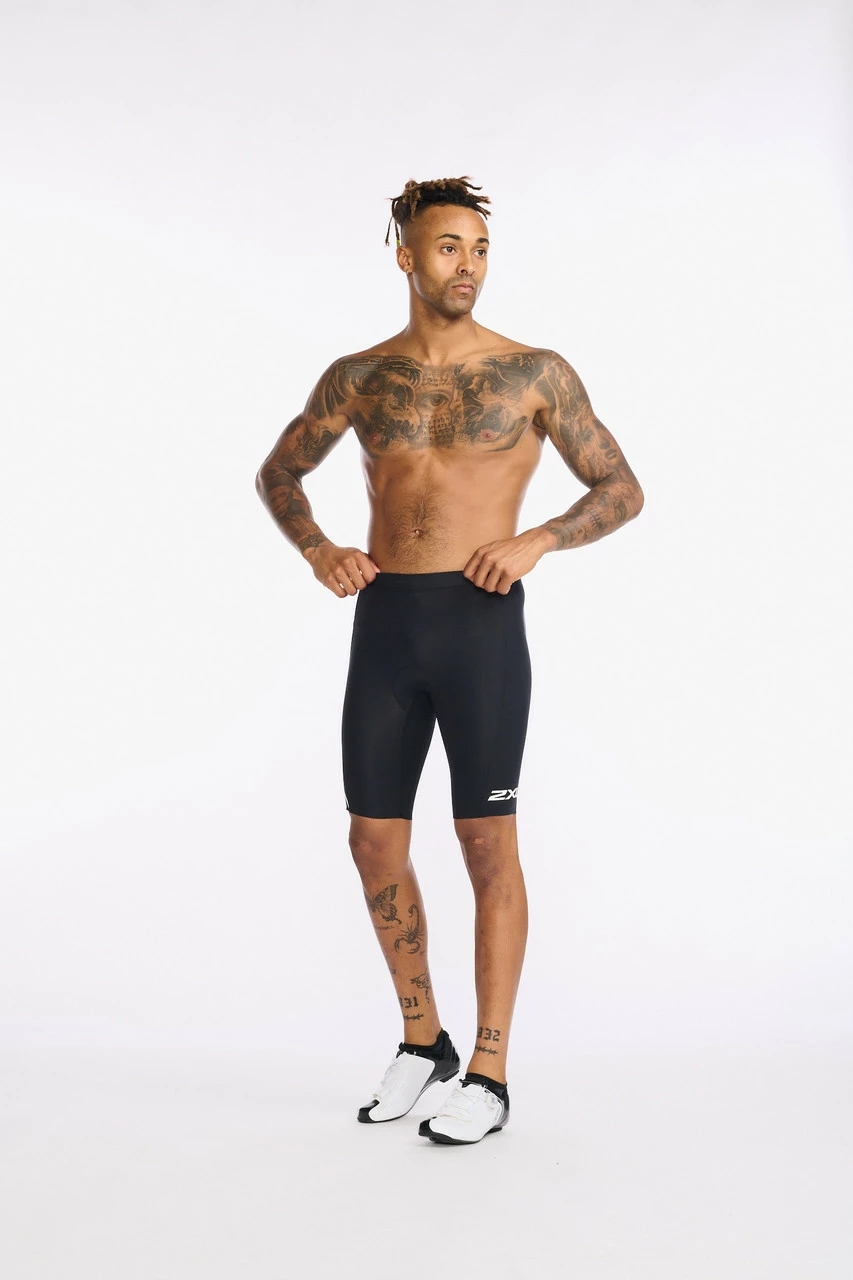 2XU - Aero Cycle Shorts - Men's - Black/White Reflective - 2023 - Image 15