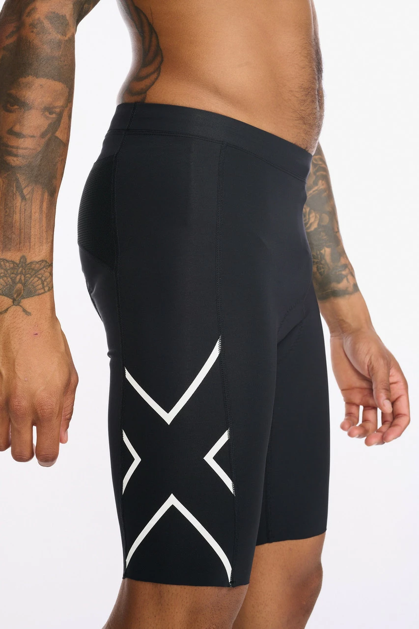 2XU - Aero Cycle Shorts - Men's - Black/White Reflective - 2023 - Image 17