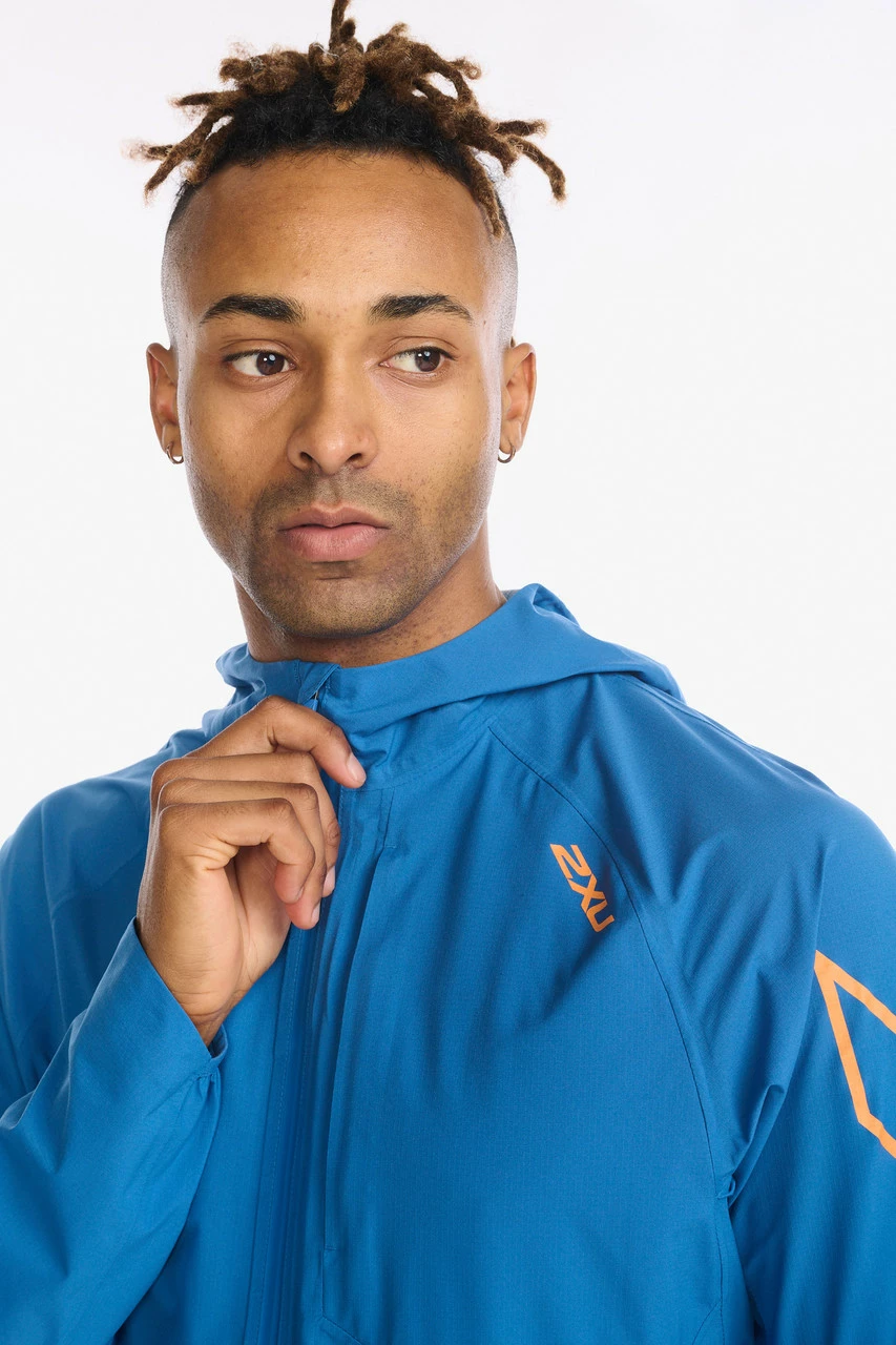 2XU - Light Speed WP Jacket - Men's - Starling/Turmeric Reflective - Image 15