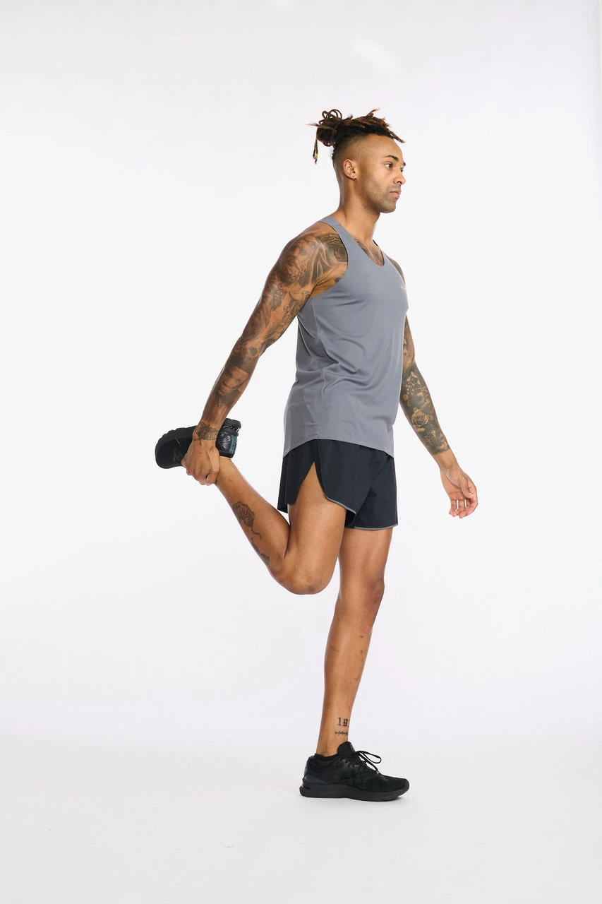 2XU - Light Speed Singlet - Men's - Turbulence/Silver Reflective - Image 10