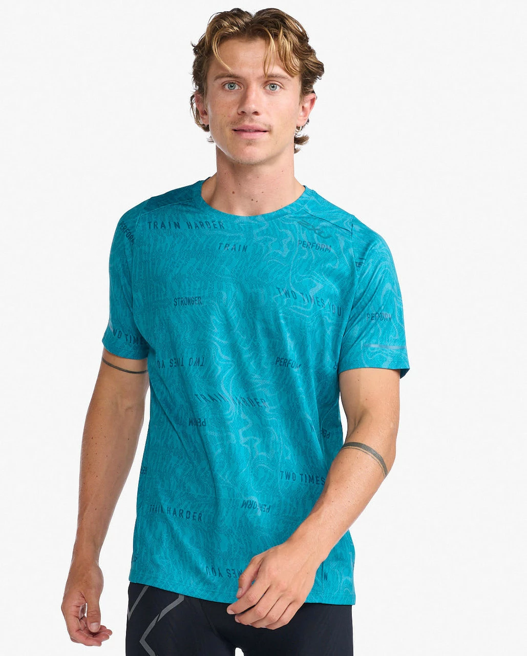 2XU - Light Speed Tee - Men's - Motion/Oceanside Reflective