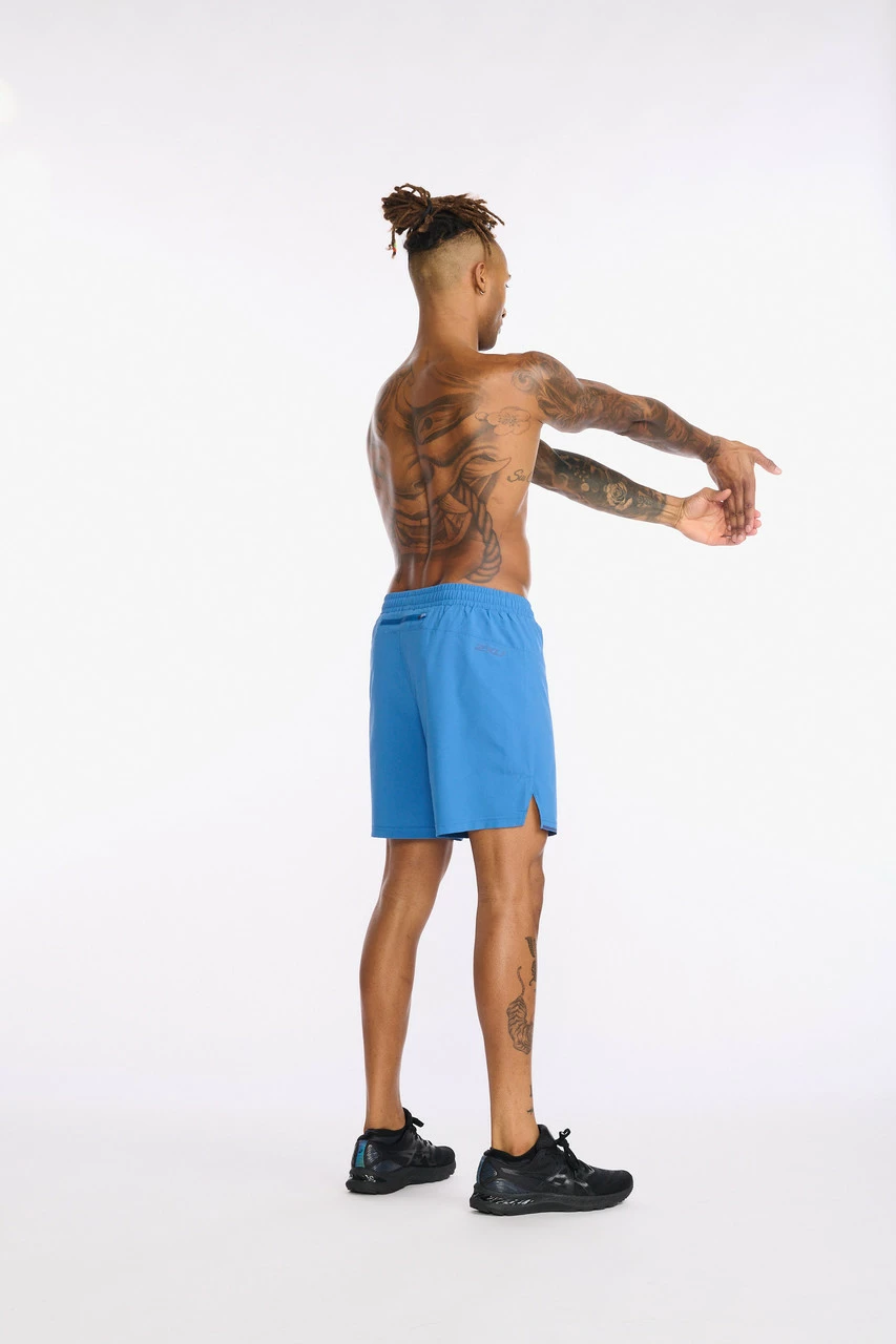 2XU - Aero 5 Inch Shorts - Men's - Starling/Medieval Blue Reflect - Image 9