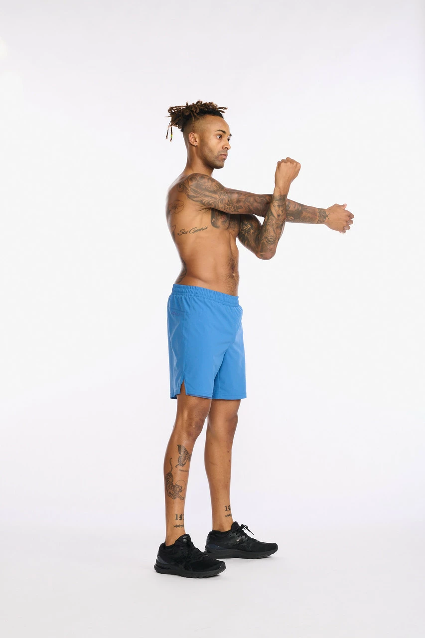 2XU - Aero 5 Inch Shorts - Men's - Starling/Medieval Blue Reflect - Image 12