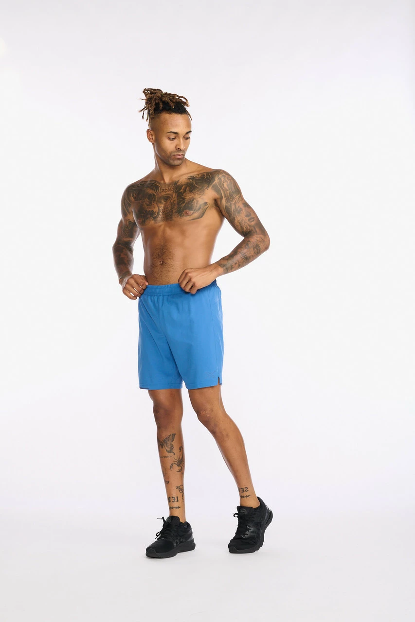 2XU - Aero 5 Inch Shorts - Men's - Starling/Medieval Blue Reflect - Image 15