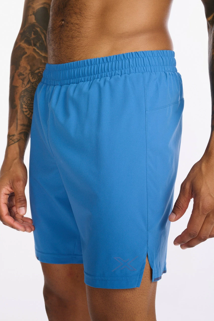 2XU - Aero 5 Inch Shorts - Men's - Starling/Medieval Blue Reflect - Image 16