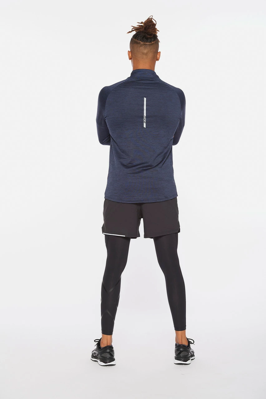 2XU - Ignition Men's 1/4-Zip Jacket - Midnight/Silver Reflective - Image 13