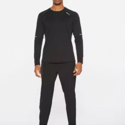 2XU - Aero Men's Long-Sleeve Top - Black/Silver Reflective - 2023