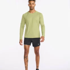 2XU - Aero Long Sleeve - Men's - Glade/Alpine Reflective