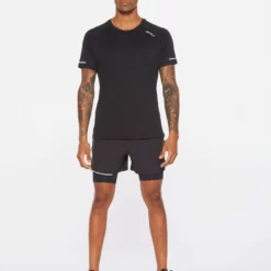 2XU - Aero Men's T-shirt - Black/Silver Reflective