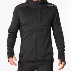 2XU - Ignition Hooded Mid-Layer - Men's - Black/Silver Reflective