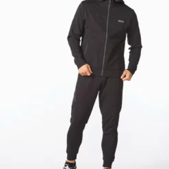 2XU - Commute Full Zip Hoodie - Men's - Black/Turbulence