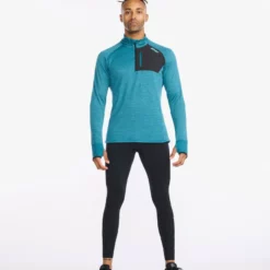 2XU - Ignition 1/4 Zip - Men's - Oceanside/Porcelain Reflective