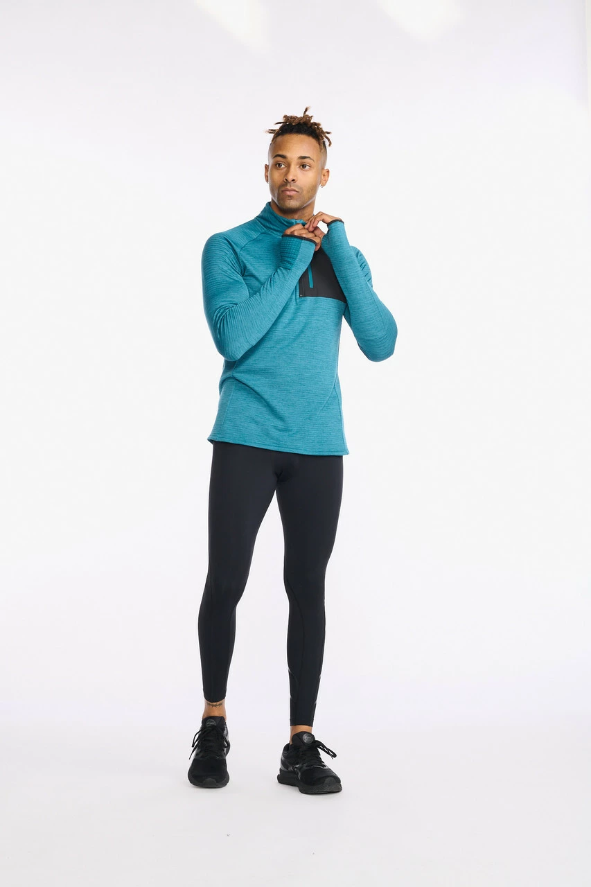 2XU - Ignition 1/4 Zip - Men's - Oceanside/Porcelain Reflective - Image 16