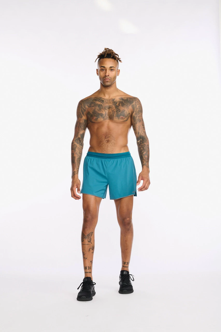 2XU - Light Speed 5 Inch Short - Men's - Oceanside/Black Reflective - Image 2