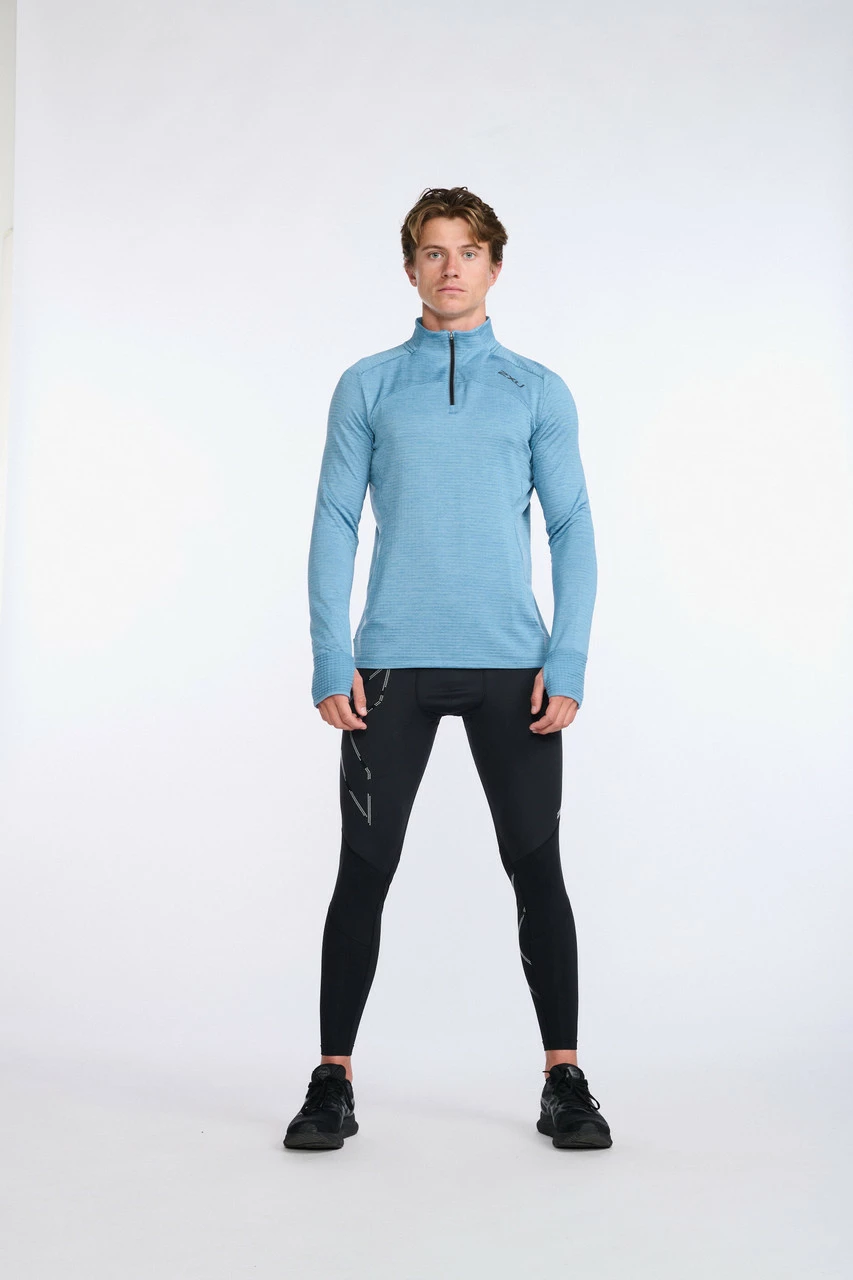 2XU - Ignition 1/4 Zip - Men's - Shadow/Black Reflective - Image 5