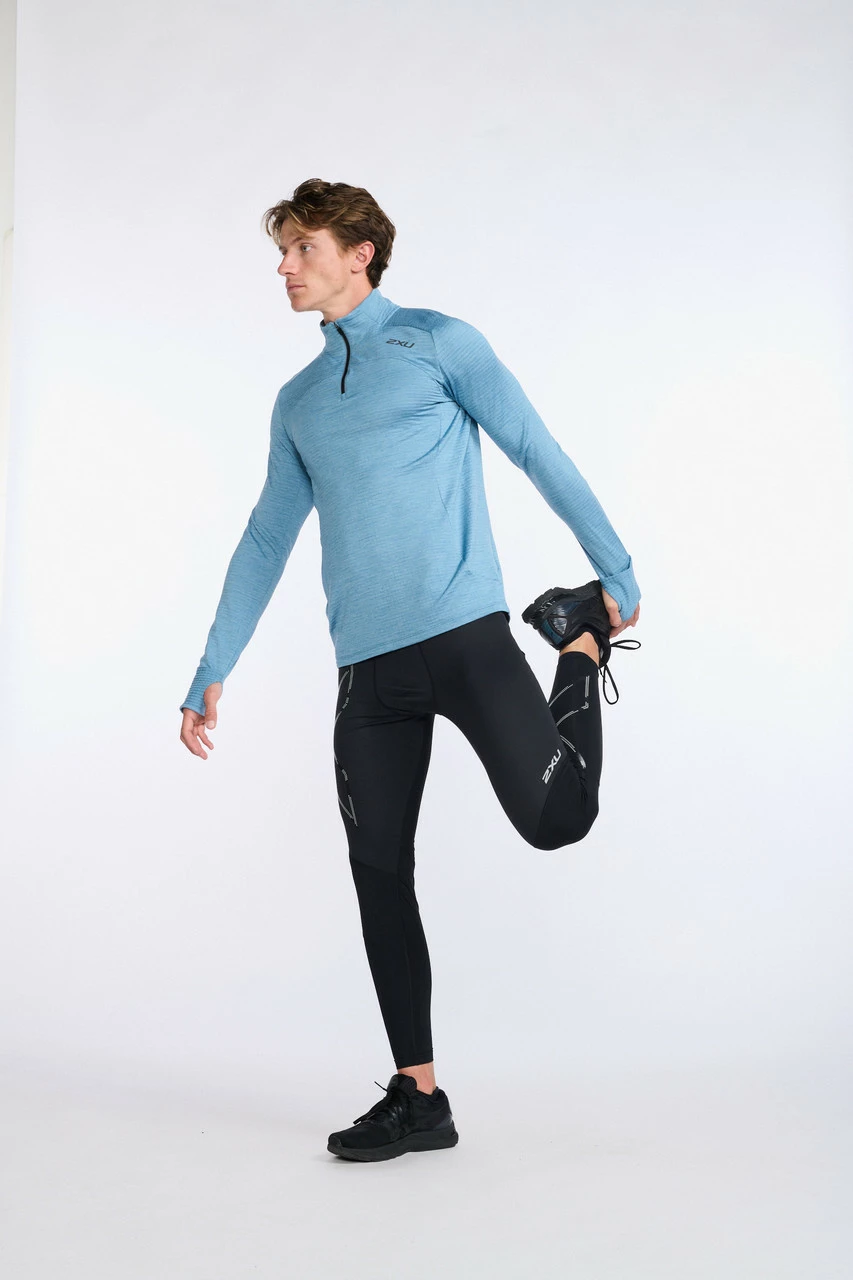 2XU - Ignition 1/4 Zip - Men's - Shadow/Black Reflective - Image 23