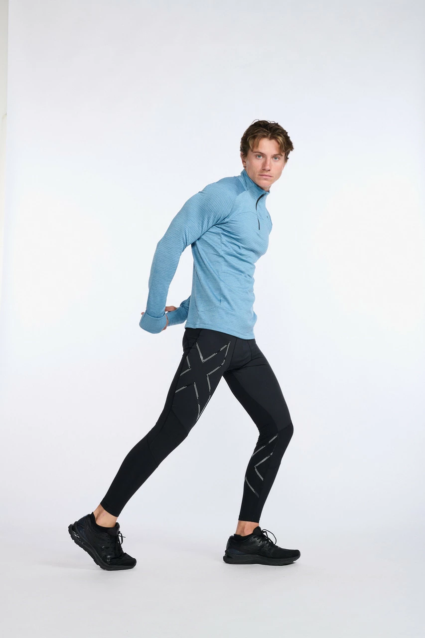 2XU - Ignition 1/4 Zip - Men's - Shadow/Black Reflective - Image 17