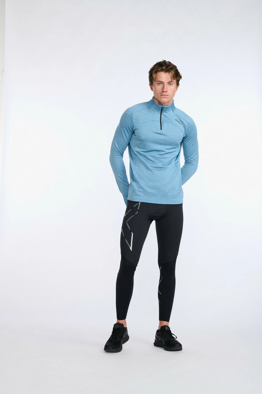 2XU - Ignition 1/4 Zip - Men's - Shadow/Black Reflective - Image 25