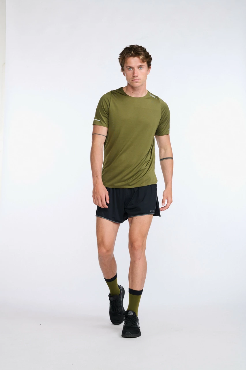 2XU - Light Speed Tech Tee - Men's - Winter Moss/Silver Reflective - Image 28