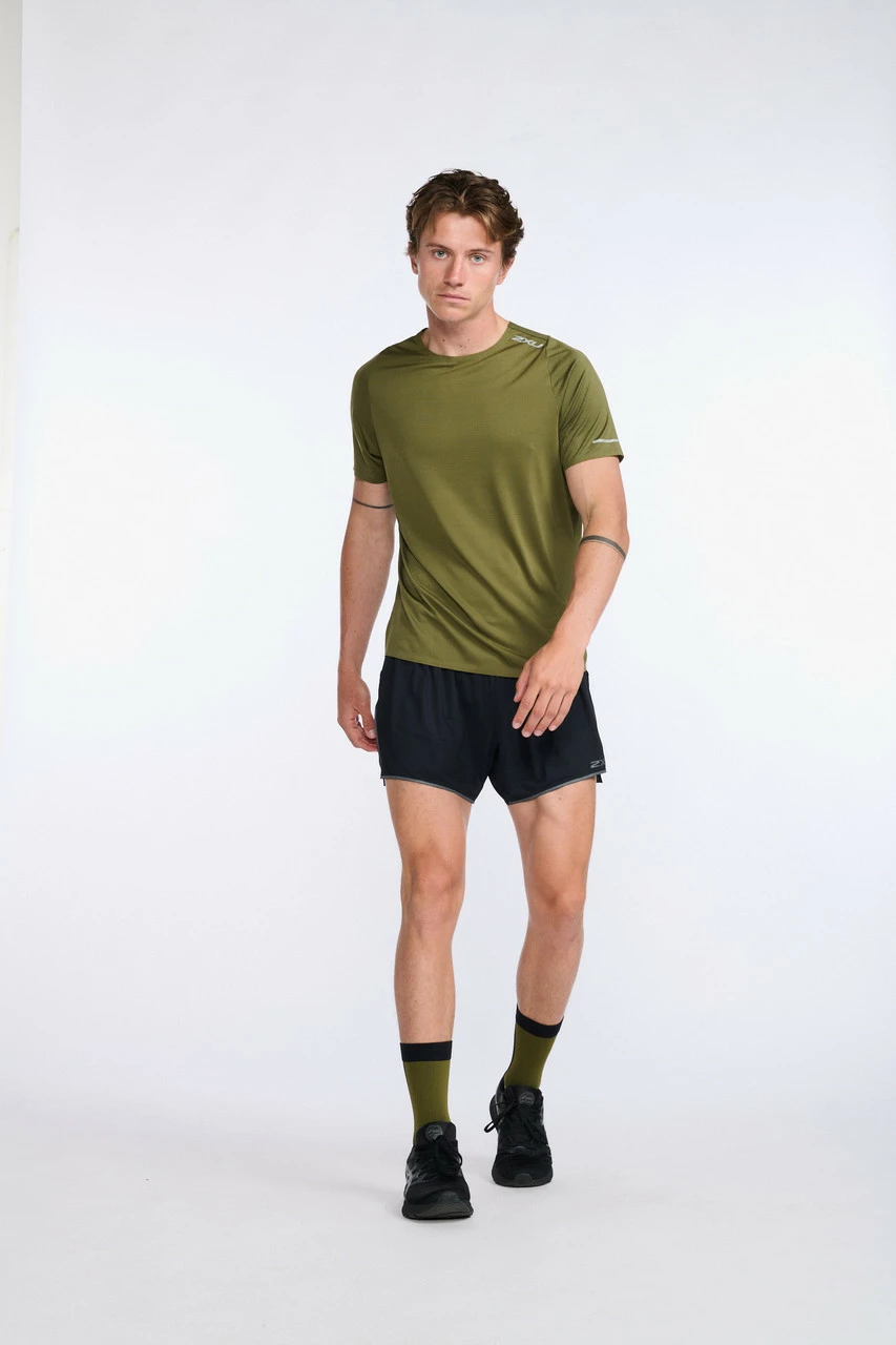 2XU - Light Speed Tech Tee - Men's - Winter Moss/Silver Reflective - Image 23