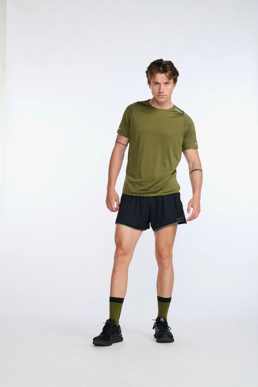 2XU - Light Speed Tech Tee - Men's - Winter Moss/Silver Reflective - Image 21