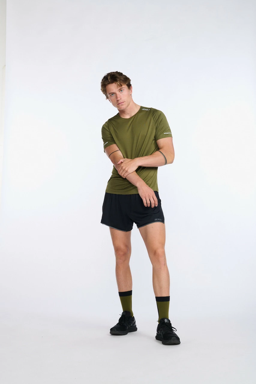 2XU - Light Speed Tech Tee - Men's - Winter Moss/Silver Reflective - Image 15