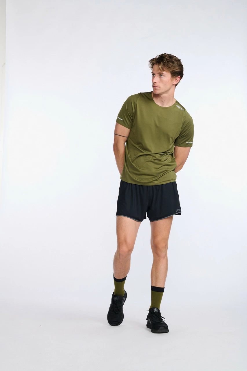 2XU - Light Speed Tech Tee - Men's - Winter Moss/Silver Reflective - Image 25