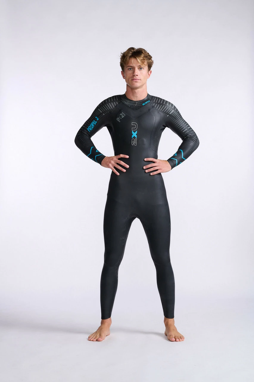 2XU - P:2 Propel Wetsuit - Men's - Black/Aloha - 2023 - Image 18