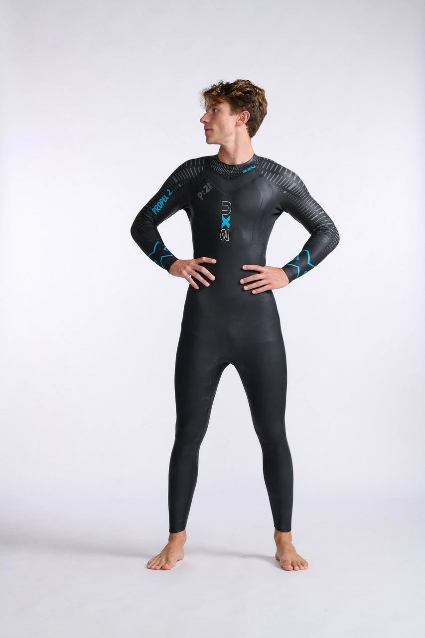 2XU - P:2 Propel Wetsuit - Men's - Black/Aloha - 2023 - Image 20