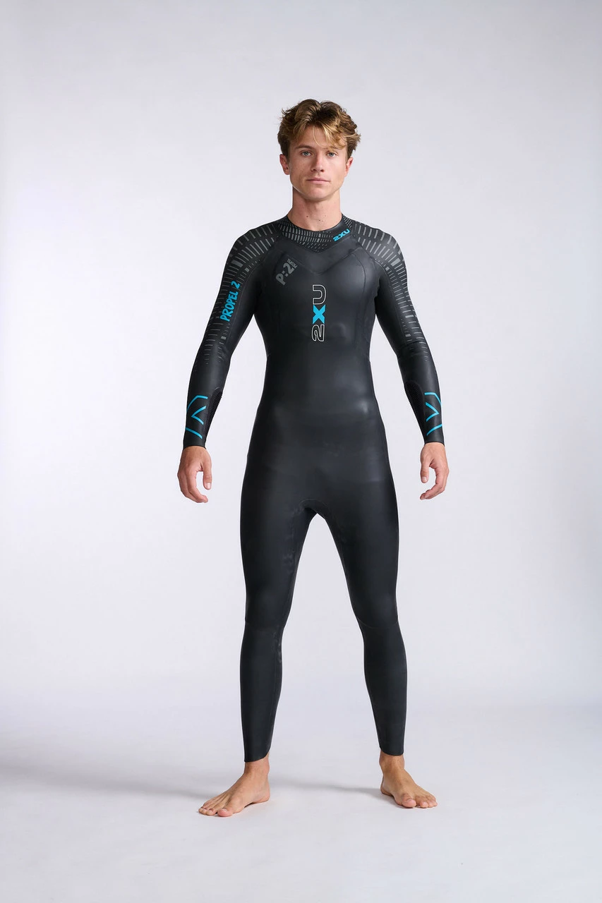 2XU - P:2 Propel Wetsuit - Men's - Black/Aloha - 2023 - Image 24