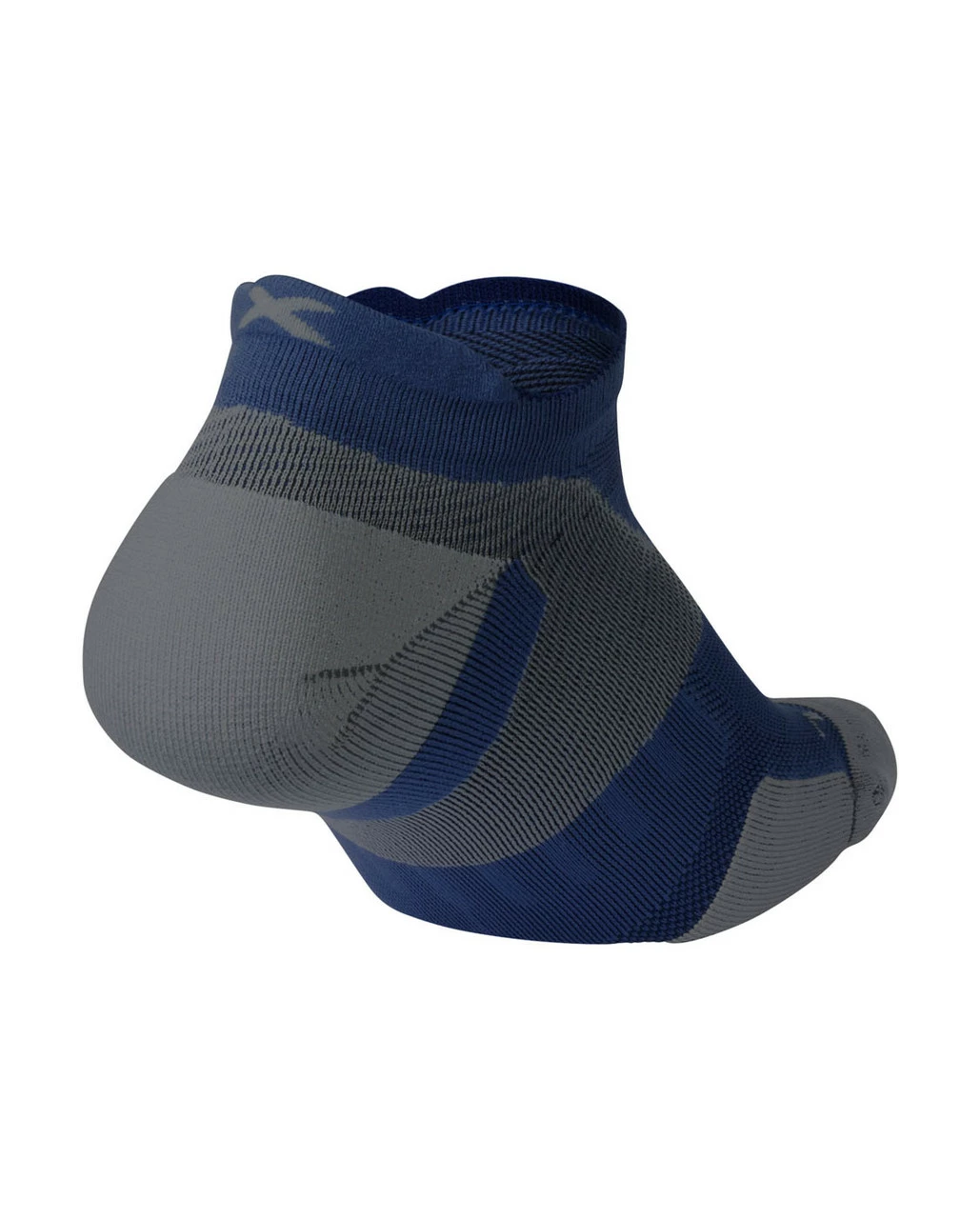2XU - Vectr Cushion No Show Socks - Unisex - Blue Steel/Grey - 2023 - Image 2