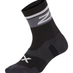2XU - VECTR Unisex Cushion Crew Socks - Black/White