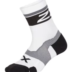 2XU - VECTR Unisex Cushion Crew Socks - White/Black