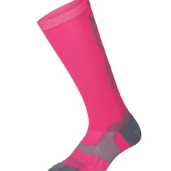 2XU - Vectr L.Cush Full Length Socks - Unisex - Hot Pink/Grey - 2023