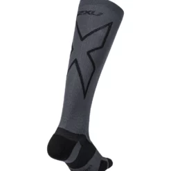 2XU - Vectr L.Cush Full Length Socks - Unisex - Titanium/Black - 2023