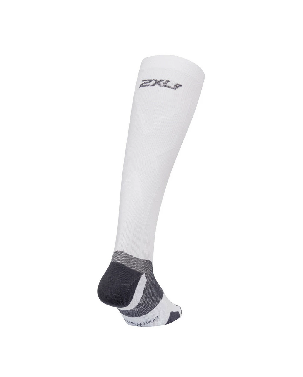 2XU - Vectr L.Cush Full Length Socks - Unisex - White/Grey - 2023 - Image 2